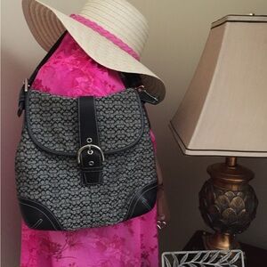 Coach Black and Gray Shoulder Bag